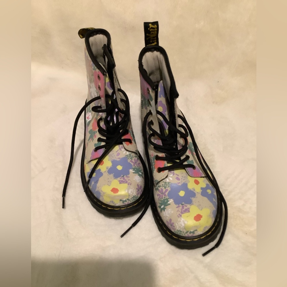 Dr. Martens Multicolor Floral Combat Boots